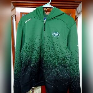 New York Jets Reebok On Field Fleece Lined Full Zip Jacket